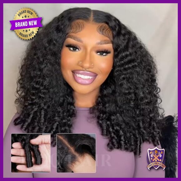 13x6 Lace Front Human Hair Wig 180% Density Burmese Curly 20 Inch main image 6